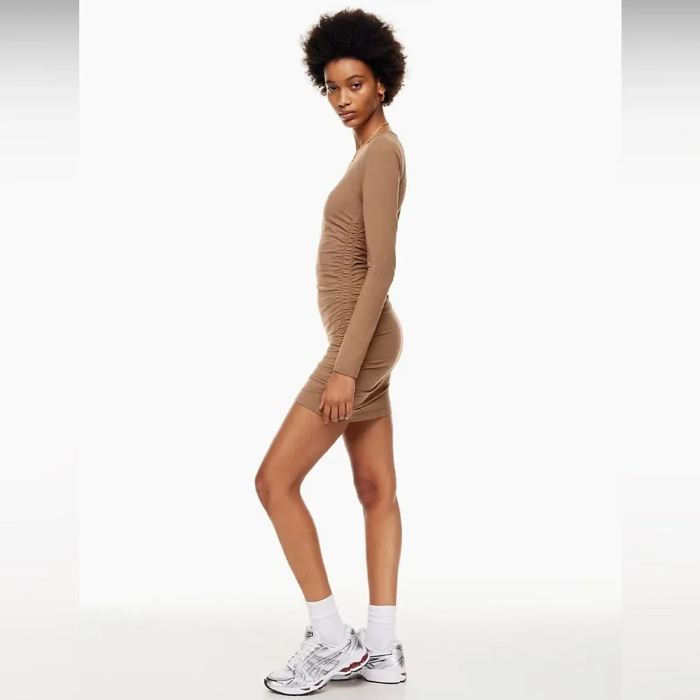 TNA Malibu long sleeve dress in grey - Picture 7 of 8